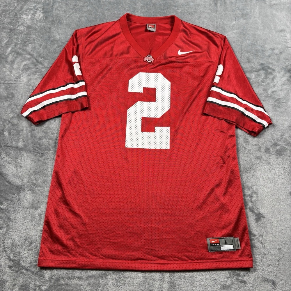 Vintage Y2K Nike Ohio State Buckeyes Football Jersey Red Size Large #2